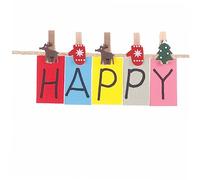 Homoyoyo 30 Pezzi Mollette di Legno Decorative per Natale - Clip per Foto da Appendere All'Albero di Natale - Mini Ganci in Legno a Forma di Renne e Babbo Natale per Decorazioni Festive