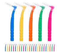 Homoyoyo 30 Pezzi Spazzolino Interdentale Manuale per Denti Saggi e Parti Dentali, in Plastico e Fibra di Nylon, Leggero e Resistente, per Uso Lavorativo e Viaggi