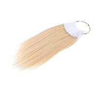 Homoyoyo 30pezzi Anelli Colore Capelli Veri Per Test Salone Con Numeri Chiari Ciocche Di Capelli Umani Resistenti e Riutilizzabili Per Prove e Tecniche Di Tinta