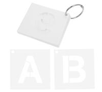 Homoyoyo 36 Pezzi Stencil Riutilizzabili Lettere e Numeri per Pittura su Legno Tessuto Parete Lavagna con Anello per Organizzazione e Facile Pulizia