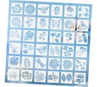 Homoyoyo 36pezzi Stencil per Disegno in Legno Riutilizzabile Stencil di Fiori e Uccelli di Modelli per Pittura Fai da Te Materiali per Pittura su Legno e Carta