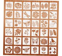 Homoyoyo 36Pezzi Stencil per Pittura Flora e Fauna per Facili da e Riutilizzabili per Adulti su Legno e Tessuti