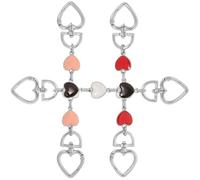 Homoyoyo 3pcs Prolunga per Borsa a Tracolla in Acciaio Inossidabile Estensori per Borse Donna Design a Forma Cuore Colori Rosso Rosa Accessori Moda per Compleanni e FESTIVITÀ