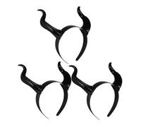 Homoyoyo 3pezzi Fascia per Capelli Corna da Diavolo Cerchietto per Capelli Piccole Corna per Cosplay Costume da Demone per Halloween Cerchietto per Feste Tema