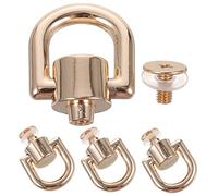 Homoyoyo 4 Pezzi Anello a D in Metallo Borchie Borchie Rivetti Chiave Anelli a D per tracolle Portafogli Rivetti d Anello per la Borsa Hardware per Borse d Anelli Rivetti Lega di Zinco