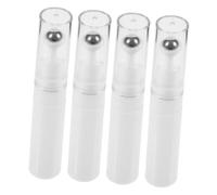Homoyoyo 4 Pezzi Bottiglie Vuote in e Bianco Contenitori Ricaricabili per Essenziali Profumi e Balsami Labbra Design Portatile per Viaggi e Massaggi Occhi
