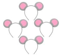 Homoyoyo 4 Pezzi Cerchietto Orecchie di Topo Grandi, Accessorio Divertente e Facile da Indossare per Halloween e Giochi di Ruolo, Uso Duraturo e Stile Creativo