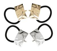 Homoyoyo 4 Pezzi Di Accessori Per Da Donna - Titolari Di Coda Di Cavallo in Metallo Elegante - Polsini Per in Lega Fasce Piccole Per Un Look Chic e Raffinato