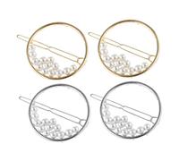 Homoyoyo 4 pezzi Fermagli Capelli Vuoto con Perle Accessori Donna Eleganti per Feste Matrimonio e Uso Quotidiano Clips Decorative Leggere e Comfort