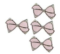 Homoyoyo 4 Pezzi Fiocco a Forcina Carino Decorativo Reti Floreale Che Fa i Primi Passi Arco Barrette Fermagli Per a Farfalla Piccolo Rosso Cristallo