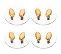 Homoyoyo 4 Pezzi Ganci Adesivi per Spina in Plastica Dorata, Fermacavi Portacavi da Scrivania per Organizzazione Cavi in Cucina e Ufficio, Installazione senza Fori su Superfici Lisce