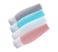 Homoyoyo 4 pezzi Kit Bottiglie da Viaggio in Silicone Ricaricabili e Antispreco per Shampoo Lozione e Sapone Morbide e Portatili per Cosmetici e Prodotti Liquidi