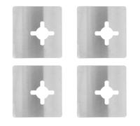 Homoyoyo 4 pezzi Kit Rinforzo Porta con Piastrine in Acciaio Inox per Riparazione Maniglia e Serratura Protezione Antintrusione per Porte in e Facile Installazione Compatibile con Maniglia