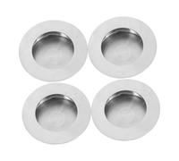 Homoyoyo 4 Pezzi Maniglia Incassata Rotonda da Acciaio Inossidabile per Porte Scorrevoli e Armadi da Design per Porte Tasca Porta e Mobili