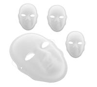 Homoyoyo 4 Pezzi Maschere Cosplay Carta Pulp Bianca per Dipingere Diy Maschere Decorabili per Carnevale Festa e Teatro Leggere e Regolabili per Adulti