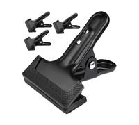 Homoyoyo 4 Pezzi morsetto per fondale fotografico pinza regolabile fixed clip acciaino utile morsetto per fissaggio fondale morsetto per stoffa sullo sfondo acciaio laminato a freddo Black