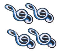 Homoyoyo 4 pezzi Patch Abbigliamento Note Musicali Toppe Decorative Termoadesive per Cappotti Borse e Accessori per Riparazioni e Personalizzazioni Abbigliamento