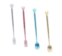 Homoyoyo 4 Pezzi Penna Gel Design Posate Diamante Inchiostro Pigmentato Resistente Allacqua Scrittura per Studenti Portatile e Compatta Stili Casuali
