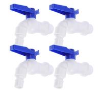 Homoyoyo 4 pezzi Rubinetto Plastica Multiuso con Valvola di Derivazione per Lavatrice e Giardino Collegamento Rapido Antigoccia per Irrigazione e Uso Esterno