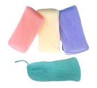 Homoyoyo 4 pezzi Sacchetti Sapone Esfolianti in Rete Colorata per Pulizia Viso e Corpo Comodi e Facili da Asciugare Adatti Saponette e Detergenti Vari