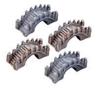 Homoyoyo 4 Pezzi Statua Ponte in Materiale Stile Corte Imperiale Decorazione Paesaggistica Micro Giardino Modelli Realistici per Ornaments Giardino e Miniature