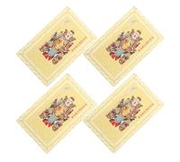 Homoyoyo 4 pezzi Tai Rame Anno del Cavallo Cinese Carte Feng Shui con Simboli di Ricchezza e Protezione Portafortuna da Regalare per Buona Fortuna e Difesa