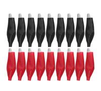 Homoyoyo 48 Morsetti a Coccodrillo Isolati Nero e Rosso con Coperture Protettive Morbide, Clip per Cavi di Elettrici con Ganasce Rinforzate, Set per Test Elettrici e Riparazioni Fai da Te