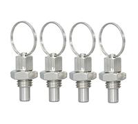 Homoyoyo 4pcs Perno Di Bloccaggio in Acciaio Inossidabile Con Anello Di Trazione Pistoncino a Molla Stabile e Durevole Per Applicazioni Industriali e Meccaniche