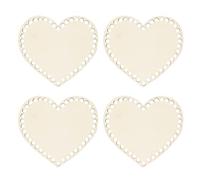 Homoyoyo 4pcs Wooden Bag Bottom DIY Knitting Crochet Bag Shaping Base with Holes
