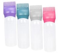 Homoyoyo 4pezzi Bottiglie Per Tintura Capelli Con Pettine Flaconi Per Pulizia Capelli Applicatori Tinture Bottiglie Tintura Pettine Flacone Applicatore