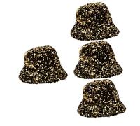 Homoyoyo 4pezzi Cappello Glitterato Cosplay Per Bucket Hat Vintage Accessorio Versatile Per