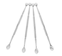 Homoyoyo 4pezzi Kit Strumenti per Nail Art e Pedicure Tagliacuticole Spingi Morta Forchetta per Calli Realizzati in Acciaio Inossidabile Portatili e Facili da Pulire per Unghie di Mani