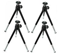 Homoyoyo 4pezzi Mini Treppiede Per Smartphone Da Supporto Fotografico Per Uso Professionale e Personale e Compatto Ottimo Per Tavoli e Scrivanie Nero