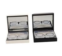 Homoyoyo 4pezzi Porta Lenti Contatto Elegante Custodia Compatta da Viaggio Contenitore per Lenti di Perdite Finestra Trasparente per Identificazione Rapida per Borse e Tasche per Uso