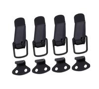 Homoyoyo 4set Blocco Tensione Con Fissaggi Fermo Per Cofano Auto Gancio Per Scatole Chiusura Levette Per Armadietti Nero Ferro Chiusura Sicura Per Casse