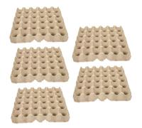 Homoyoyo 5 pezzi Cartone Porta Uova in Fibra di Carta Scomparti Riutilizzabile Organizer Compatto e Impilabile per Frigorifero Protezione Antiurto per Uova Fragili Salva Spazio e Durevole