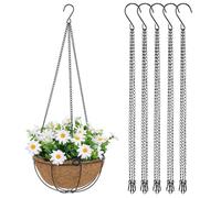 Homoyoyo 5 pezzi Catene in Ferro con Ganci per Piante Sospese e Alimentatori per Uccelli Catene Resistenti per Fioriere e Decorazioni da Giardino