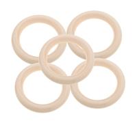 Homoyoyo 5 Pezzi Legno Naturali Non Rifiniti da Cerchi Artigianali Resistenti per Progetti Diy Grandi per Macramè e Decorazioni