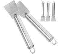 Homoyoyo 5 pezzi Paletta per Ghiaccio in Acciaio Inossidabile Raschietto per Sbrinare Freezer Multifunzionale Strumento Pulizia Frigorifero Leggero e Resistente Spatola Freezer Antigelo