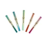 Homoyoyo 5 pezzi Penne Stilografiche Colorate per Studenti Penne da Scrittura Ergonomiche con Sacchetti per di Cancelleria Resistenti e Portatili per Ufficio e Scuola