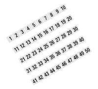 Homoyoyo 50 Cartelli Numerici da Tavolo in Plastica Bianca 1-50, Segnaposto per Ristoranti e Banchetti, Identificazione Rapida e Servizio Efficiente per Eventi e Feste