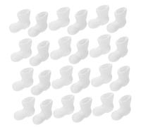 Homoyoyo 50 Mini scarpe minuscolo falso Bianco decorazione scarpe da stivale mini per la casa regali plastica