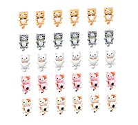 Homoyoyo 50 Pezzi Accessori Per Copie Del Gatto Fabbricazione Ciondoli Artigianali Per Gatti Charms Sul Retro Piatto Nome Scrapbooking Minuscolo Halloween Carino Piccolo Materiale in Resina