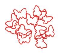 Homoyoyo 50 Pezzi Elastico a Forma di Cuore e Stella, Plastico Rosso, Alta Elasticità, per Trucchi e Acconciature
