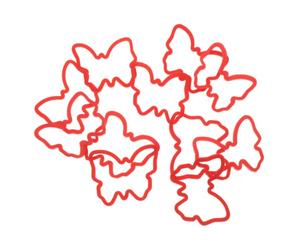 Homoyoyo 50 Pezzi Elastico a Forma di Cuore e Stella, Plastico Rosso, Alta Elasticità, per Trucchi e Acconciature