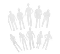 Homoyoyo 50 Pezzi Modello Di Little Man White Minuscolo Giocattoli Mini Persone Assortito Tavola Di Sabbia Paesaggi in Miniatura Sabbia Sensoriale Scala Figure Di Persone Bianca Plastica