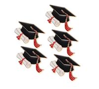 Homoyoyo 5pezzi Spilla Elegante Forma Di Cappello Di Laurea Metallo Per La Stagione Di Laurea Accessorio Versatile Per Abbigliamento e Borse Memorabile Per Laureati e Studenti