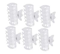 Homoyoyo 6 pezzi Clip per Bigodini Termici Resistenti al Calore da Trasparenti Rete Morsetti Fissaggio Capelli per Parrucchieri Adatti Tutti i Tipi di Capelli e Rulli Caldi