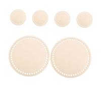 Homoyoyo 6 Pezzi Crea Un Fondo di Cestino Rotondo Fondo Cesto di Legno Incompiuto Base per Cestino all'Uncinetto Base Rotonda per L'artigianato Bottom del Cesto Artigianale di Legno Beige