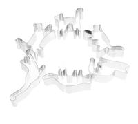 Homoyoyo 6 pezzi Formine Biscotti in Acciaio Resistente Forma di Gatto Stampi Multiuso per Fondant Biscotti Pancake e Decorazioni DIY Strumenti per Baking Creativo